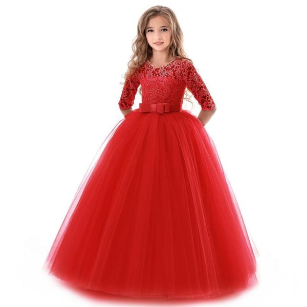 Prinsesse kjole rød elegant Red 128