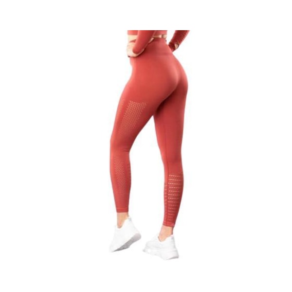 Röda Seamless Tights Leggings Mesh Red M