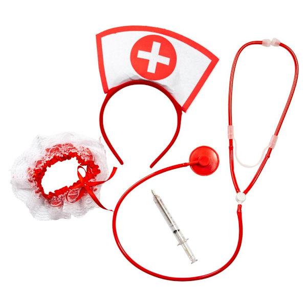 Kit sjuksköterska Halloween Maskerad Red one size
