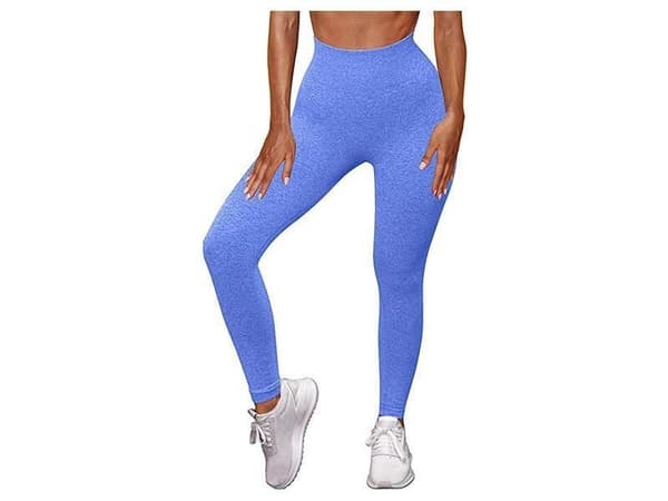 Blå Leggings med hög midja Blue L