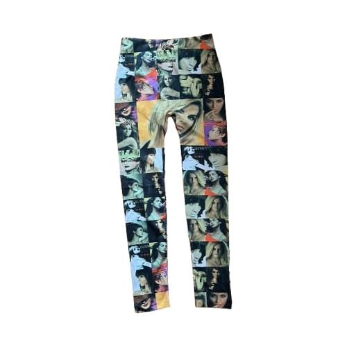 Färgglada Mönstrade Leggings med Kändisar multifärg one size