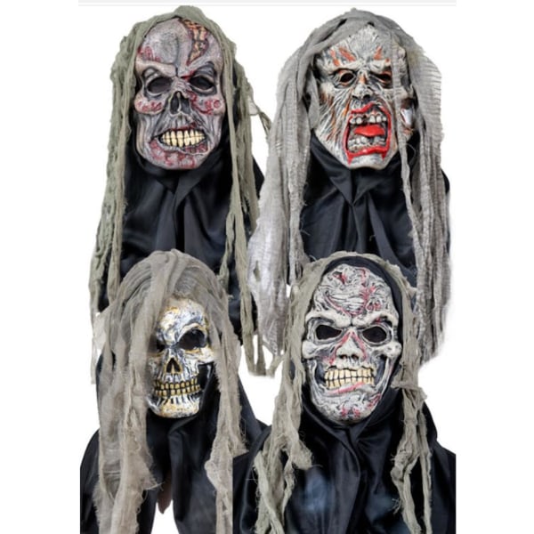 Ghost mask rievuilla 4 erilaista lajiketta Black one size