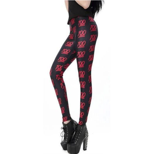 Svarta Leggings med 100 poäng Black L