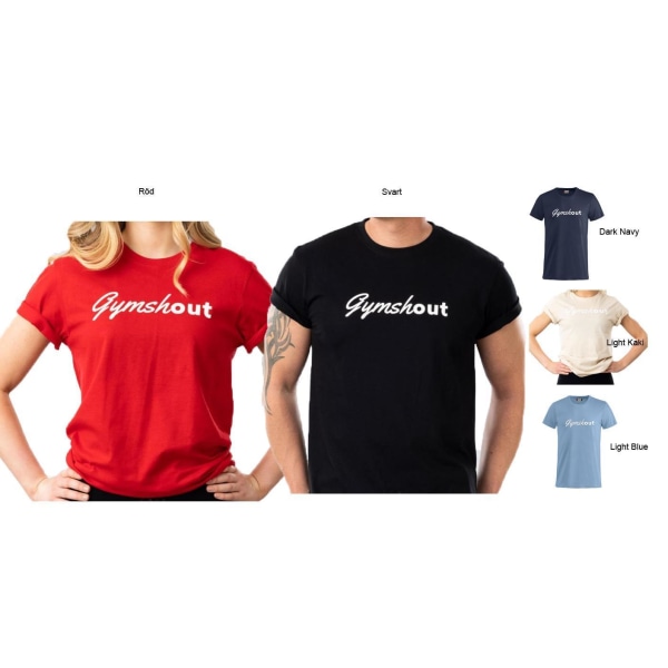 Gymshout T-shirt 5 farver Red XS