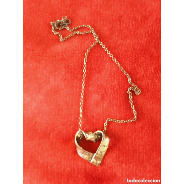 Hjärtformad meter Halsband Bronze one size