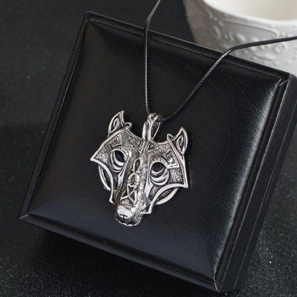 Norse Wolf Vikings Kaulakoru Kaulakoru Silver grey one size