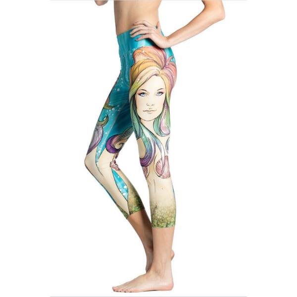 Sjöjungfru Leggings MultiColor S