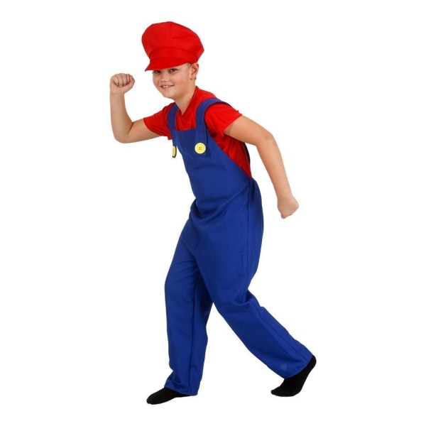 Rörmokare Dräkt Maskeraddräkt Red 8-10 år Large