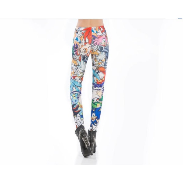 Leggings med tuffa tecknade figurer MultiColor L