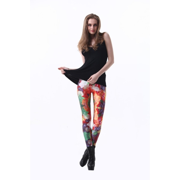 Färgglada Frukt Leggings MultiColor S