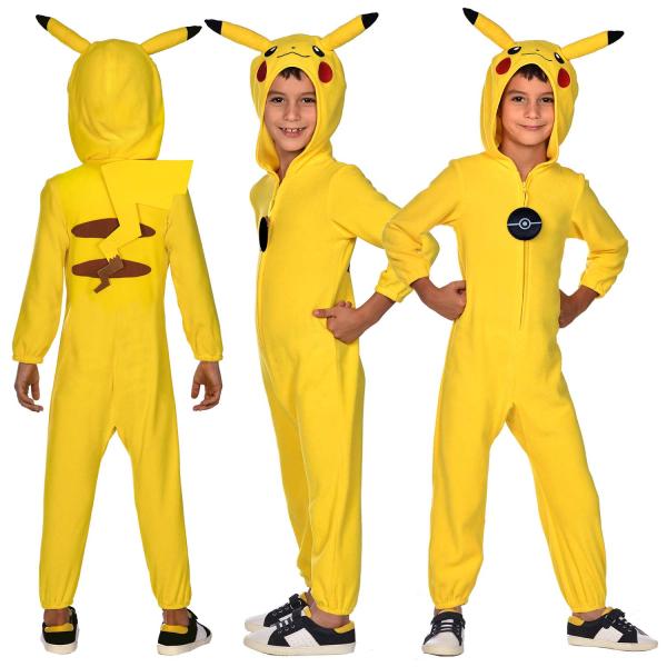 Pokemon Pikachu Thunder Barn Maskeraddräkt Yellow 116 4f9a | Yellow |  Figurer & Kändisar | Fyndiq