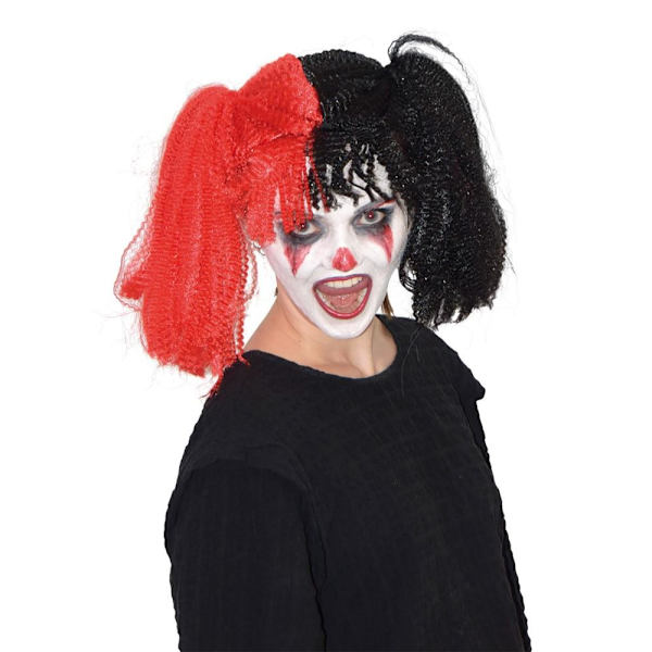 Jester HarleyQuin Peruk Svart Röd multifärg one size
