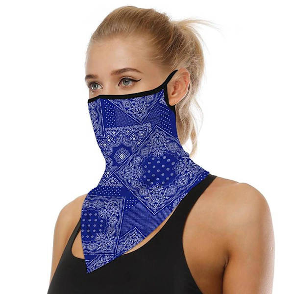 Ansiktsscarf Bandana Baklava Multifunktionsscarfs Tvättbar Blå one size
