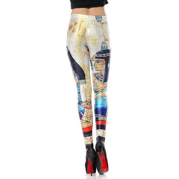 Mönstrade Leggings i fina färger Small Multicolor S