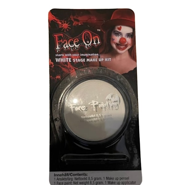 FaceOn Ansiktsfärg Vit Halloween Maskeradsmink Vit one size