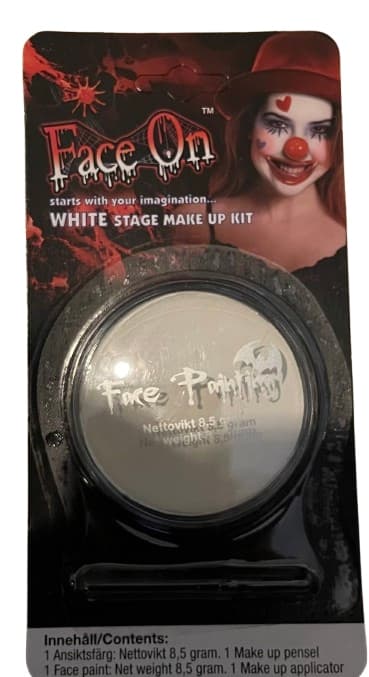 FaceOn Ansiktsfärg Vit Halloween Maskeradsmink White one size