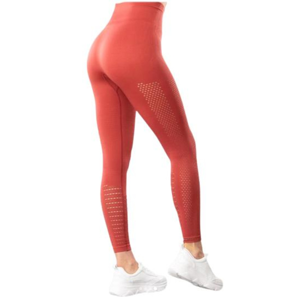 Röda Seamless Tights Leggings Mesh Red S