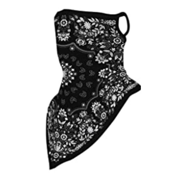 Ansigtstørklæde Bandana Baklava Multifunktionstørklæde Kan vaskes Black one size