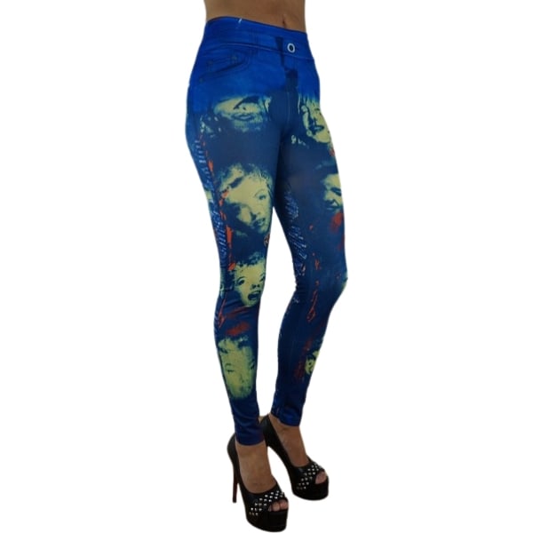 Marilyn Monroe Leggings Blå Blue one size