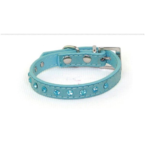 Hundhalsband med stenar Blue M