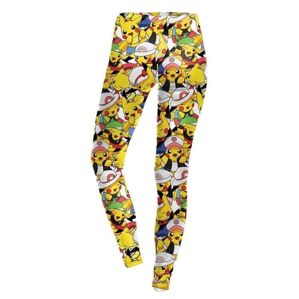Gula leggings med mönster Gul L