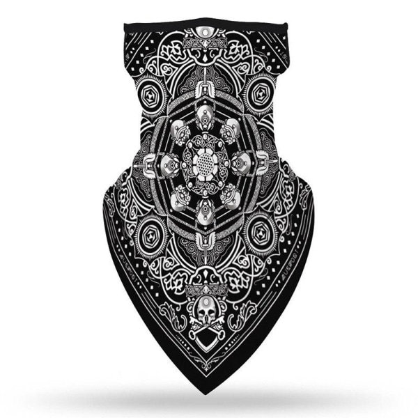 Ansiktsscarf Bandana Baklava Multifunktionsscarfs Tvättbar Black one size