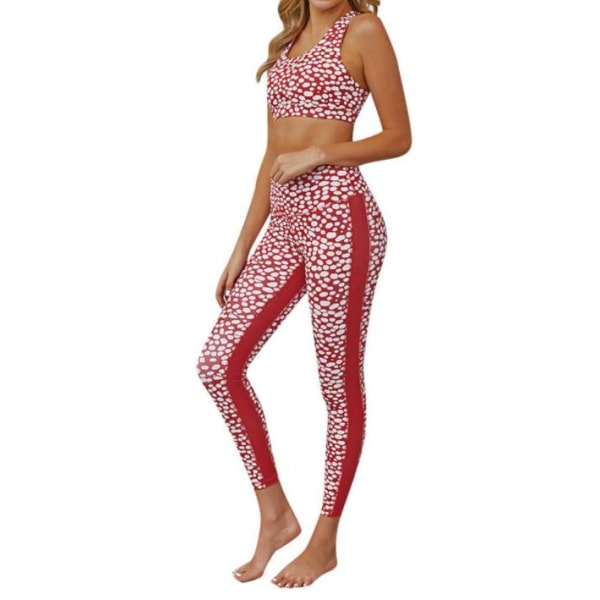Dotted Yoga Fitness 2-osainen harjoitussetti Red S