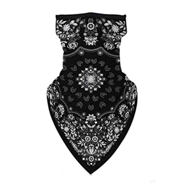 Ansiktsscarf Bandana Baklava Multifunktionsscarfs Tvättbar Svart one size