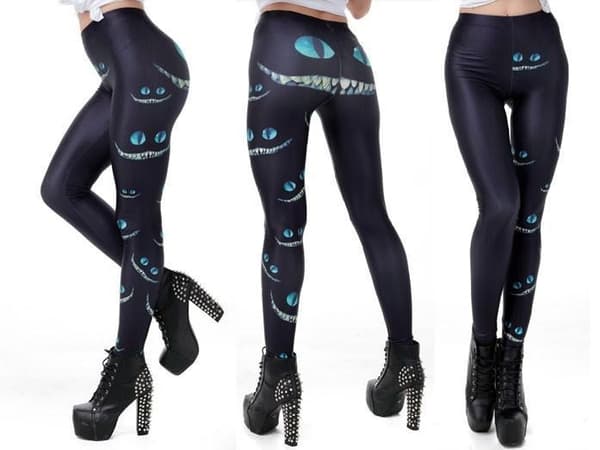 Mönstrade Leggings med tryck Svart M