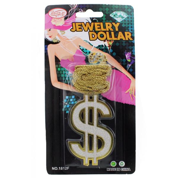 Dollar halsband Guld one size
