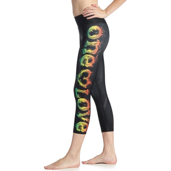One Love Yoga Capri Leggings Black XL