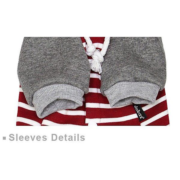 HundHoodie fodrad röd Hundtröja Hundkläder Red L