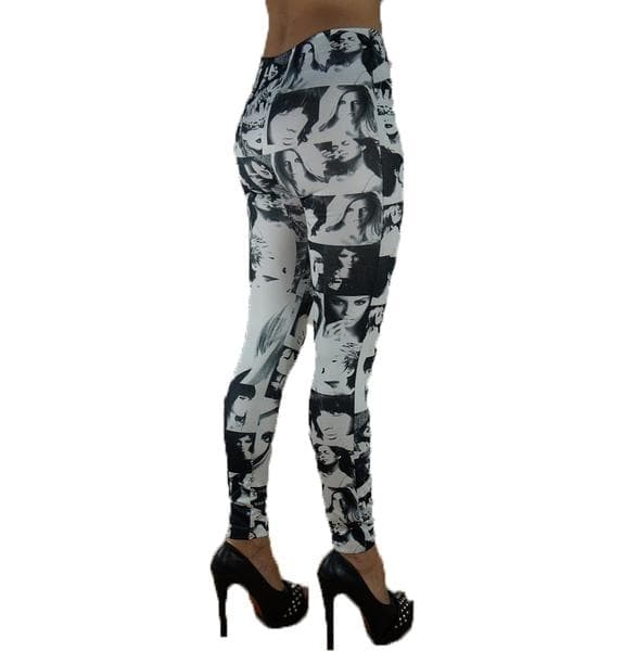 Mönstrade Leggings Svart one size