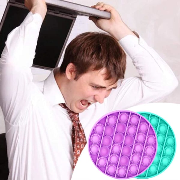 Popit Pop It Fidget Toy Rund CE Godkänd Purple one size