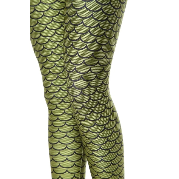 Sjöjungfru Mermaid Leggings Green XL