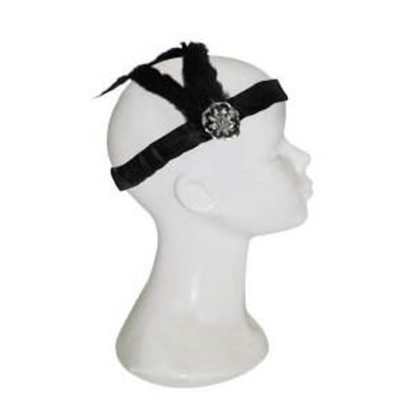 Flapper pannband Black one size