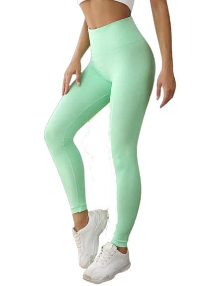 Grön Leggings med hög midja Grön M