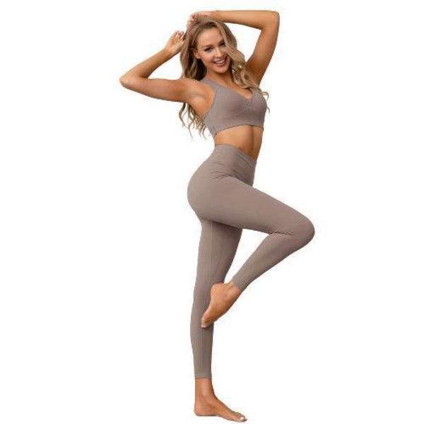 Sport-BH och Leggings 2-dels Set Espresso Espresso M