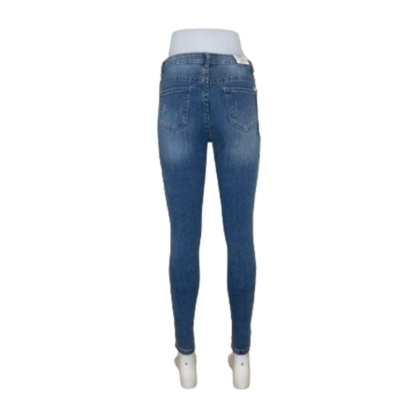 Blå jeans med striber på siderne og mønstre Blue S