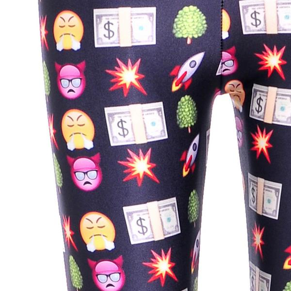 Emoji och pengar Leggings MultiColor one size