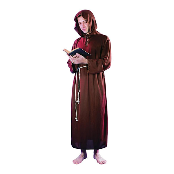 Munk Maskeraddräkt Halloween Brown one size
