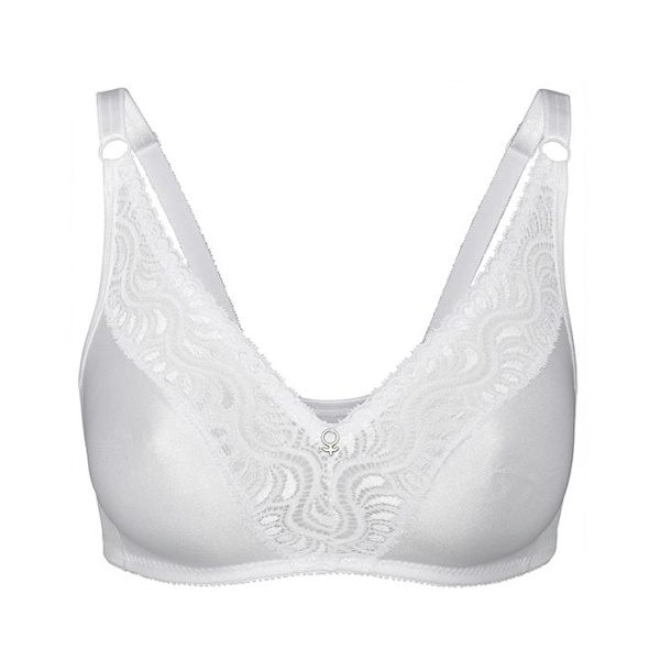 Abecita Glitter Formpressad Mjuk-BH Vit White 70/75A