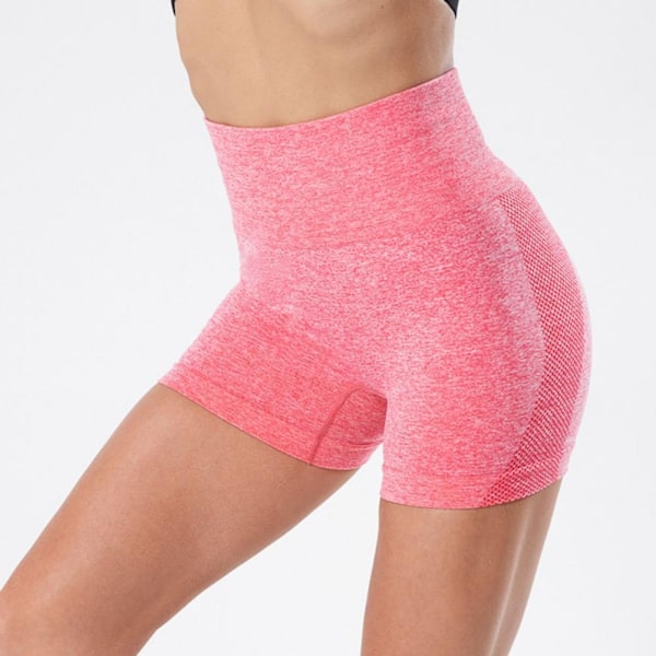 Rosa Fitness shorts med hög midja Large Pink L