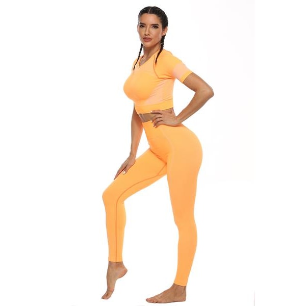 Yoga Leggings Orange Orange S
