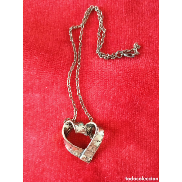 Hjärtformad meter Halsband Bronze one size