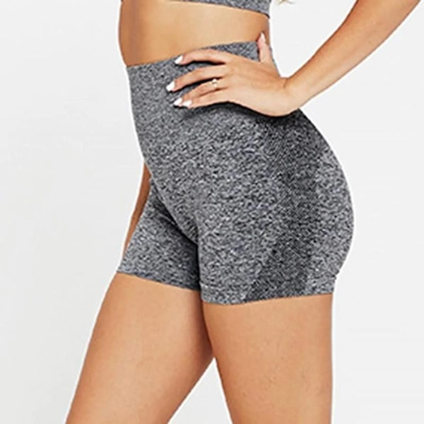 Grå Fitness shorts med hög midja Large grå L