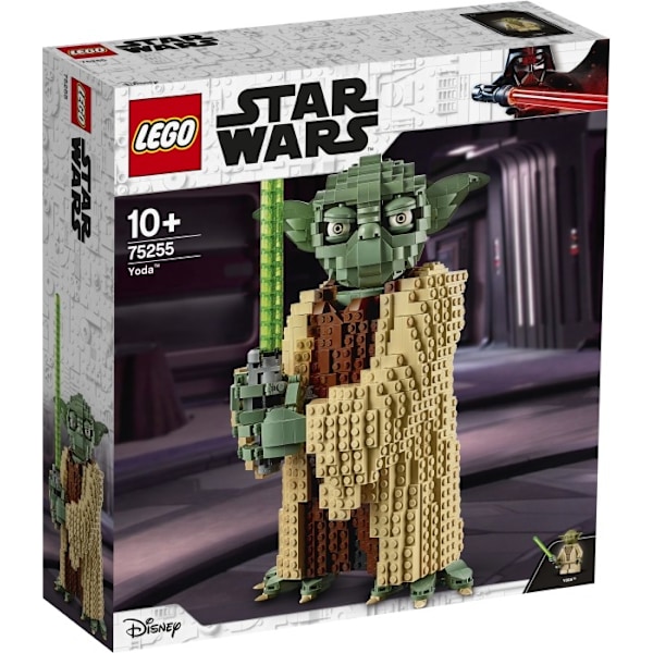 LEGO Star Wars 75255 Yoda, byggsats, minifigur, ljussabel, med displaystativ Multicolor one size