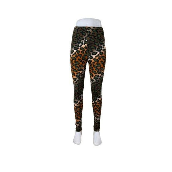 Mjuka Leopard Leggings O/S multifärg one size