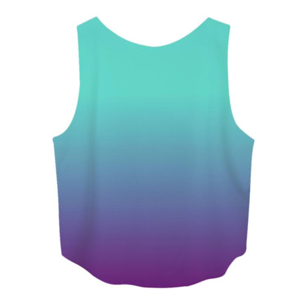 Justin Fanatic Crop Topp Blue M