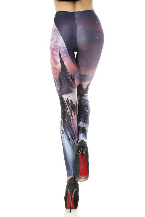 Naturmönstrade Leggings MultiColor S